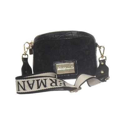 Ermanno Scervino, Umhängetasche, Damen, Schwarz, Blumen, 16, 5, 14 cm #Plm