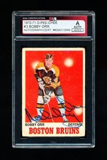 1970 OPC HOCKEY 3 BOBBY ORR KSA CERTIFIED AUTOGRAPH BRUINS AUTO