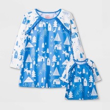 Cat  Jack Toddler Girls Doll  Me 2pc Nightgown Set Winterland Size 2T