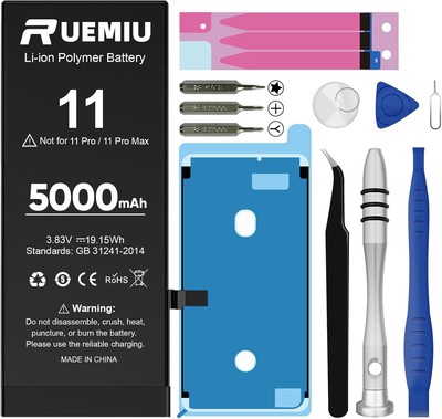 5000mAh Battery for iPhone 11 Upgraded High Capacity fit for