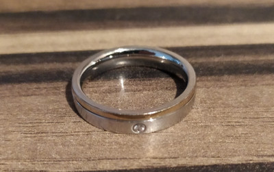 BOCCIA Titanium Damen Ring bicolor 2-farbig mit Strassstein ca. 18 mm Ø (03/11)