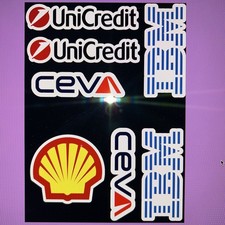 11 Stickers Ferrari Sponsors Logo Large Size Printed On Vinyl Glossy Paper Cut