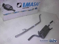 Imasaf Auspuffset Mittelrohr + Endtopf für Audi 50 1.1 1974-1976