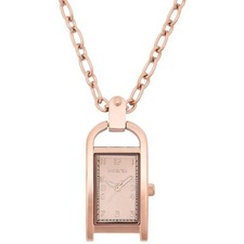 Invicta Women's Necklace Watch Mini Angel Rose Gold Rectangular Pendant 49936