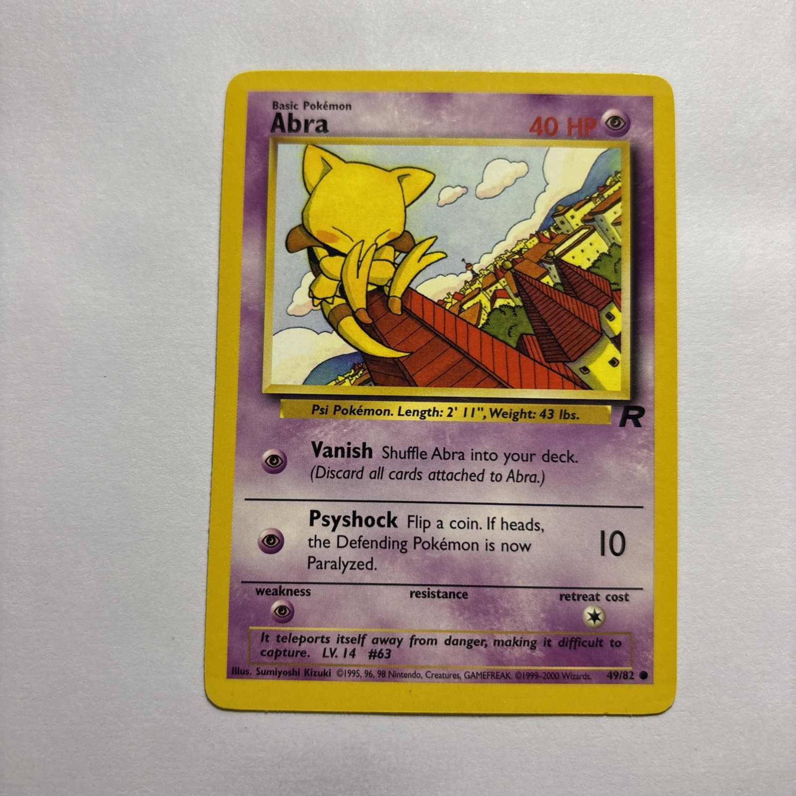 ABRA - 49/82 - Team Rocket - Pokemon Card - LP