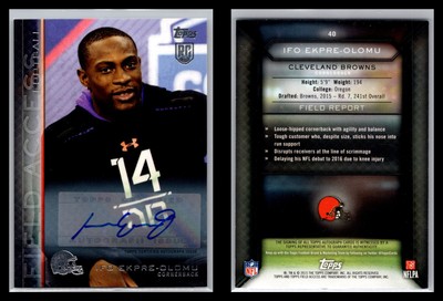 2015 Topps Field Access Auto Ifo Ekpre-Olomu #40 Rookie Auto