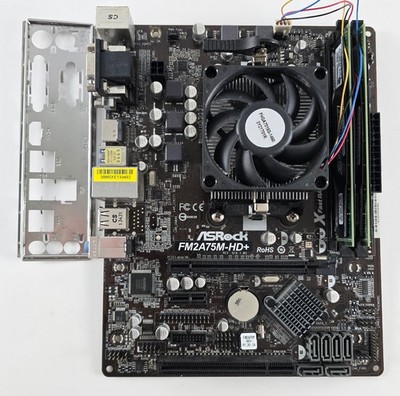 AMD A6 6400K + ASRock FM2A75M-HD+ + 8GB DDR3 + CPU Kühler #Z51