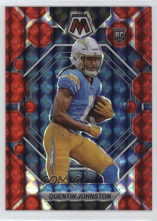2023 Panini Mosaic Rookies Red Mosaic Prizm Quentin Johnston #356 Rookie RC 8hh
