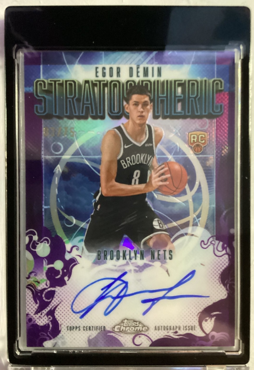 2025-26 Topps Chrome Egor Demin Rookie RC AUTO PURPLE /75