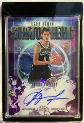 2025-26 Topps Chrome Egor Demin Rookie RC AUTO PURPLE /75