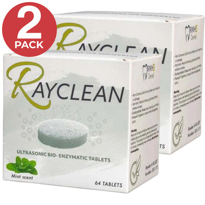 Rayclean Ultrasonic Bio Enzymatic Cleaning Tablets Mint Scent Dental 64/Box