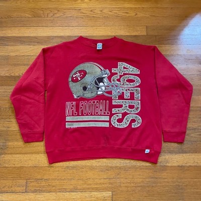VTG 1991 San Francisco 49ers NFL Football Sweatshirt Discus Athletic L USA Red