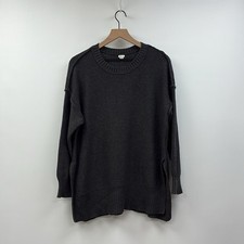 Aerie Knit Crewneck Oversized Pullover Slouchy Sweater Minimalist Grey XS
