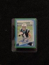 2025 Panini Donruss Football Rated Rookie Green Tetairoa McMillan Auto Panthers