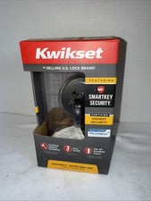 Kwikset Uptown Single Cylinder Deadbolt Iron Black SmartKey Low Profile Round