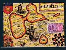 carte  1er jour  folklore a la Guadeloupe 971 Basse Terre et Pointe a Pitre 1984