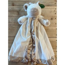 Bearington Baby Lil Gilly Giraffe Snuggler Security Blanket Cream Tan Satin Trim