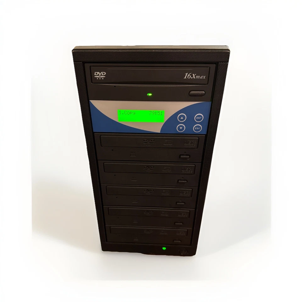 DVD CD Duplicator Tower 1 to 5 Target Burner Multiple Disc Copier 16x - TESTED - Image 2 of 4
