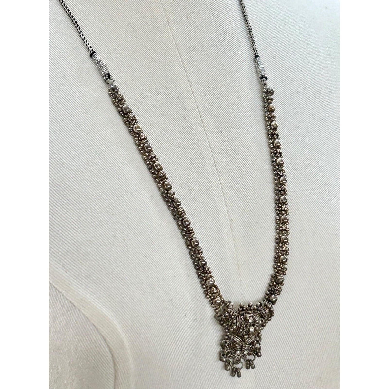 Slide Adjustable Overhead Silvertone Necklace Int… - image 6