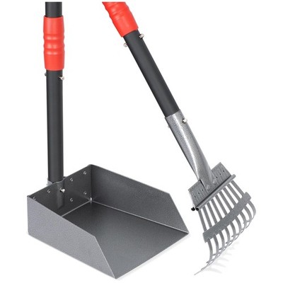 Yard Cleaning Rake and Tray Combo