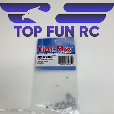 HELI-MAX HMXE7468 CNC MAIN BLADE GRIPS UPPER & LOWER FOR NOVUS CX