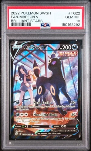 PSA 10 Umbreon V TG22/TG30 Brilliant Stars FA Pokemon Card Trainer Gallery