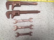 Ford Lot 5 Old Automobile Wrenches 4 Marked Ford For Models A T And Tractor