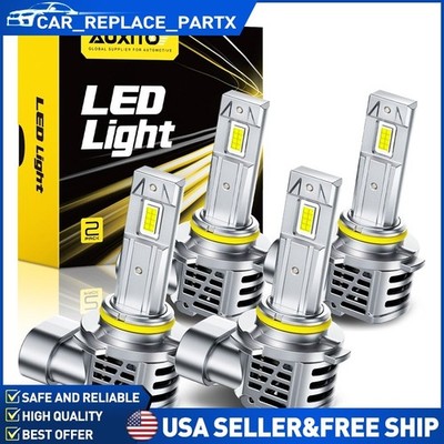 AUXITO 9005 9006 LED Headlight Kit Bulbs High Low Beam 6500K White 800000LM M6S