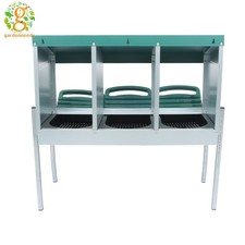 Chicken Nesting Box W/ Metal Legs Durable Metal For Chickens 3 Holes Nesting Box