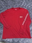 New Vineyard Vines Men Ls Pocket Crew T-Shirts Tee Red Xl "Football Whale"