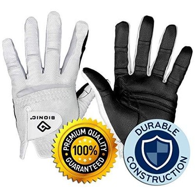 Bionic Men's RelaxGrip 2.0 Golf Gloves With Genuine Leather - PICK YOUR SIZE