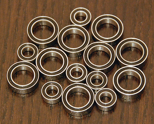 (15pcs) TEAM ASSOCIATED RC18T / RC18MT / RC18B / RC18R Rubber Sealed Bearing Set - Picture 1 of 1