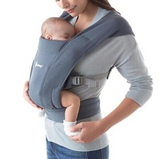 Ergobaby Embrace Newborn Baby Wrap Carrier 7-25 lbs , Ponte Knit, Oxford Blue