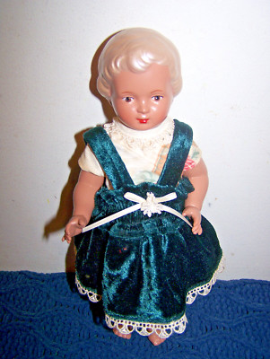 VINTAGE SCHILDKROT GERMAN MOLDED HAIR GIRL DOLL TURTLE MARK 24/25 9 1/2''