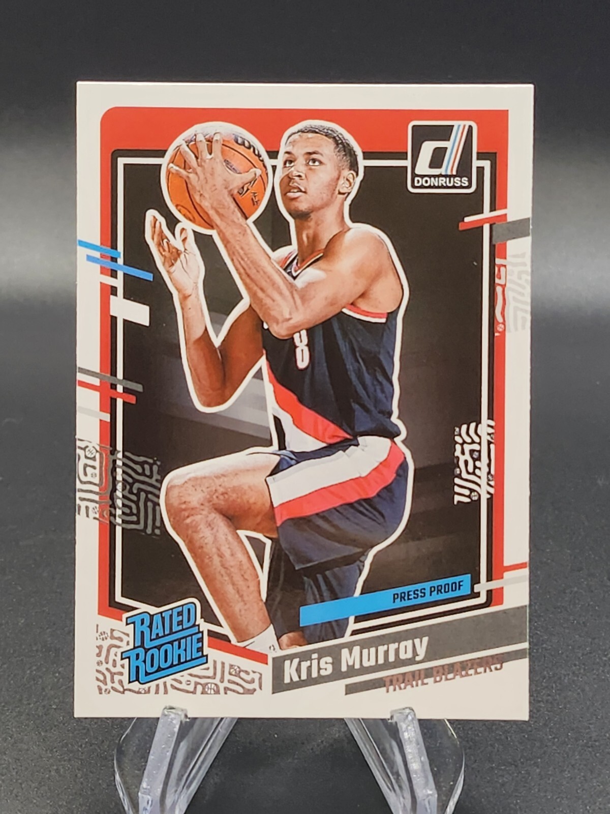 2023-24 Donruss KRIS MURRAY Rated Rookie SILVER PRESS PROOF Blazers RC #203