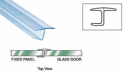 CRL PCC10118 'Y' Inline 180 Degree Panel Seal for 3/8" Glass - 118" Clear - Picture 2 of 5