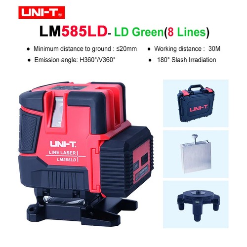 UNI-T Green Cross Line Laser Level Self-Leveling/Manual 30m/40m 3D 8/12/16 line - Picture 23 of 28