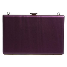 DOLCE & GABBANA Bag Purple Leather Clutch Evening Crossbody Women Purse 4150usd