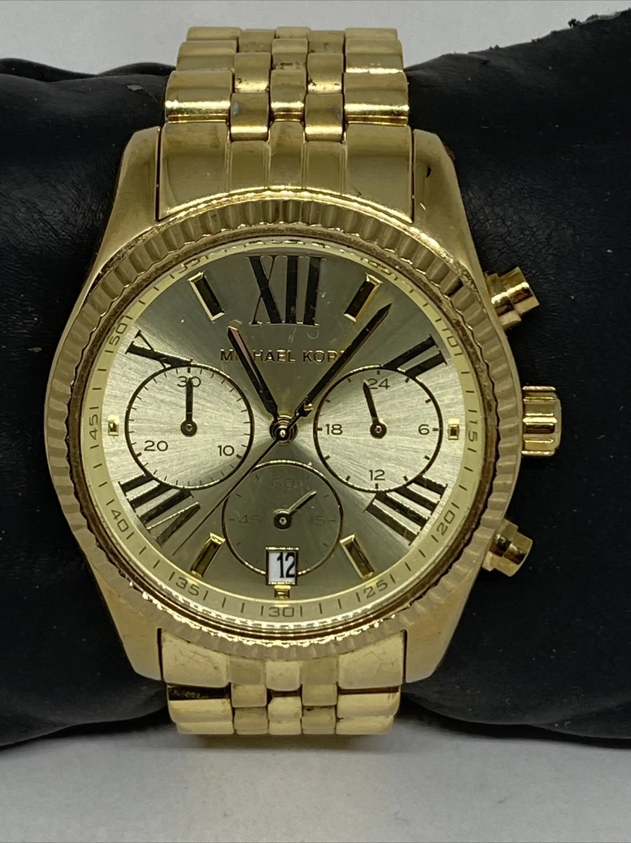 Michael Kors Lexington MK5556 Womens Gold Stainless Steel Analog