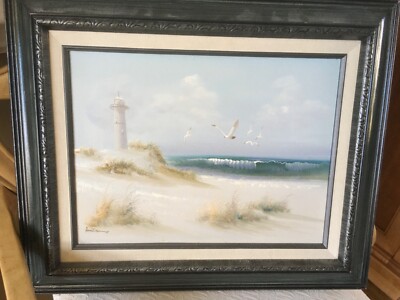  OIL PAINTING BY ANTONIO TANOS  SEASCAPE/OCEAN SCENE signed