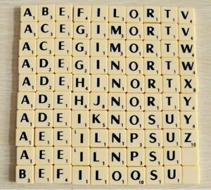 Individual Ivory Plastic Scrabble Tile Letters A Z With Black Letters Values Ebay