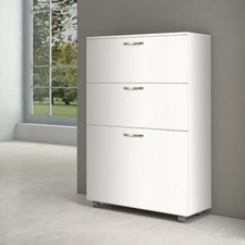 Letto singolo Olivia a scomparsa bianco L 85 x H 127 P35cm / P220cm aperto