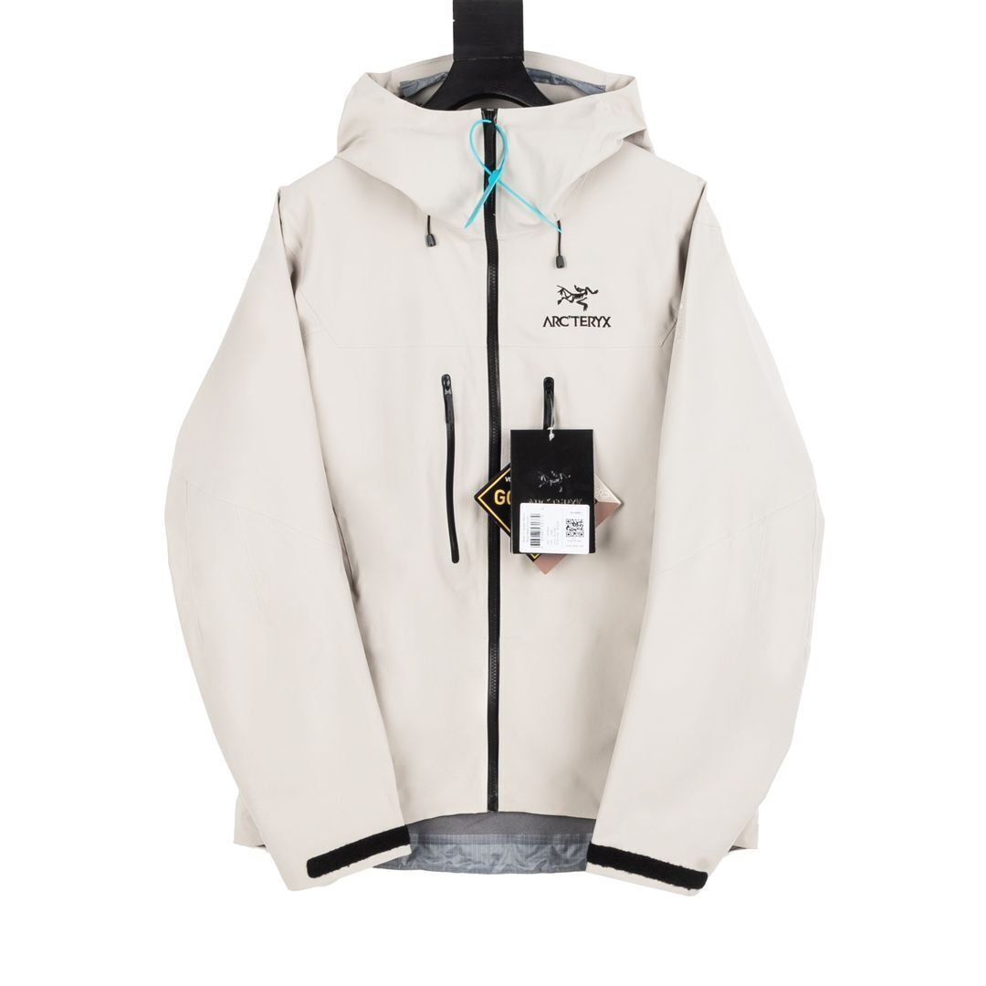 Giacca ARC'TERYX Alpha SV GORE TEX bianca giacca minimale colore puro DE