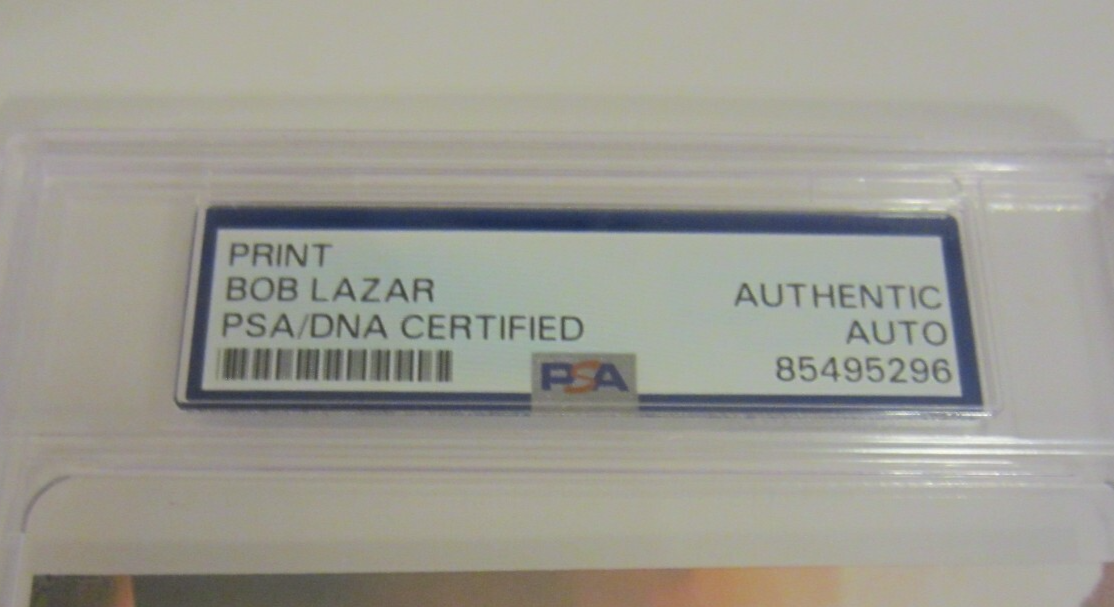 Bob Lazar signed autographed PSA DNA authentic 3x5 photo Area 51