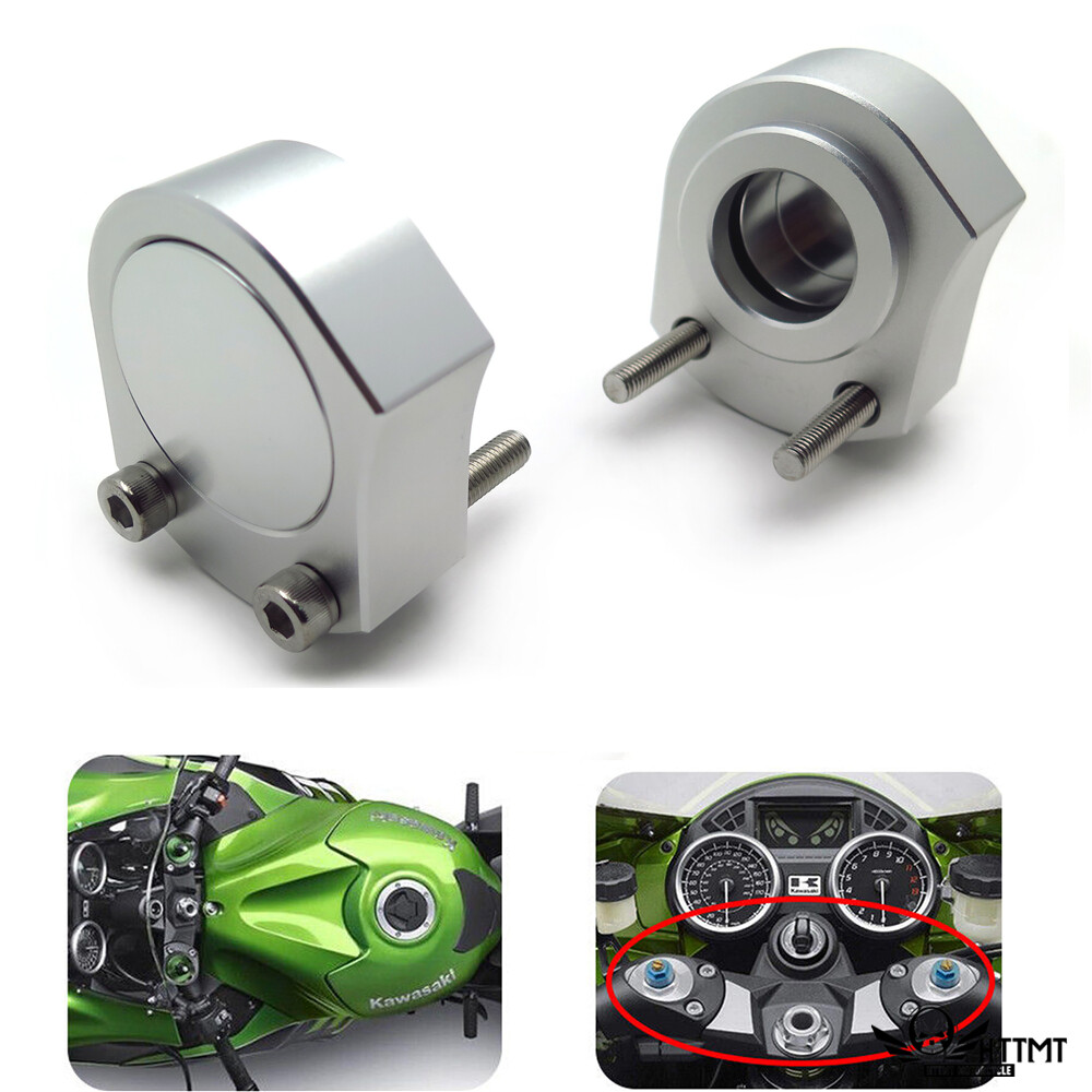 のののん CNC Handlebar Handle Mount Clamps Riser For KAWASAKI ZX-14R