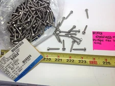 Stainless #8 x 1" Phillips IND Hex Washer HeadSheet Metal Screws (#1501-SCRS)