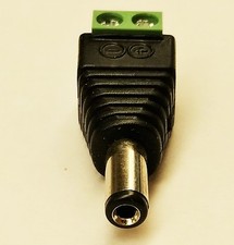 100pcs 2.1 x 5.5mm 12V DC Power Male Plug Jack Adapter Connector for CCTV Camera