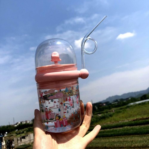 Botella de alimentación divertida de dibujos animados con spray de agua de ballena 260 ml para niños - Imagen 3 de 17