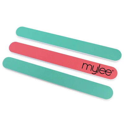 Mylee Double-Sided Nail Files (Pack of 3), Grit 180/240, Professional Manicure