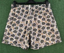 VTG 90  s Izod Lacoste All Over Fish Print Lined Swim Trunk Shorts Men  s Medium